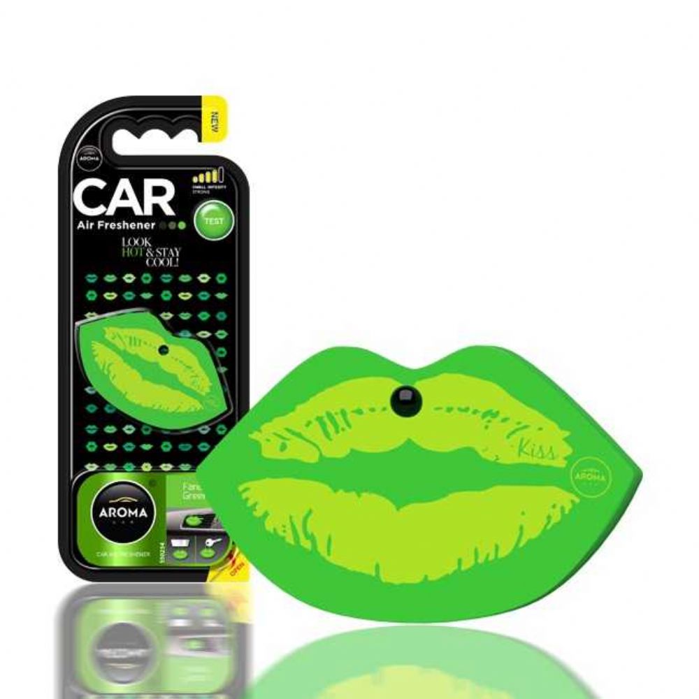 AROMA CAR AIR FRESHENER Look Hot & Stay Cool Fancy Green