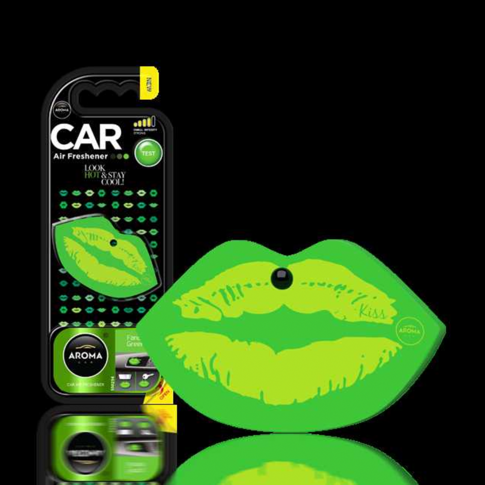 AROMA CAR AIR FRESHENER Look Hot & Stay Cool Fancy Green